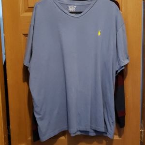 Mens V neck Polo T Sz 2x